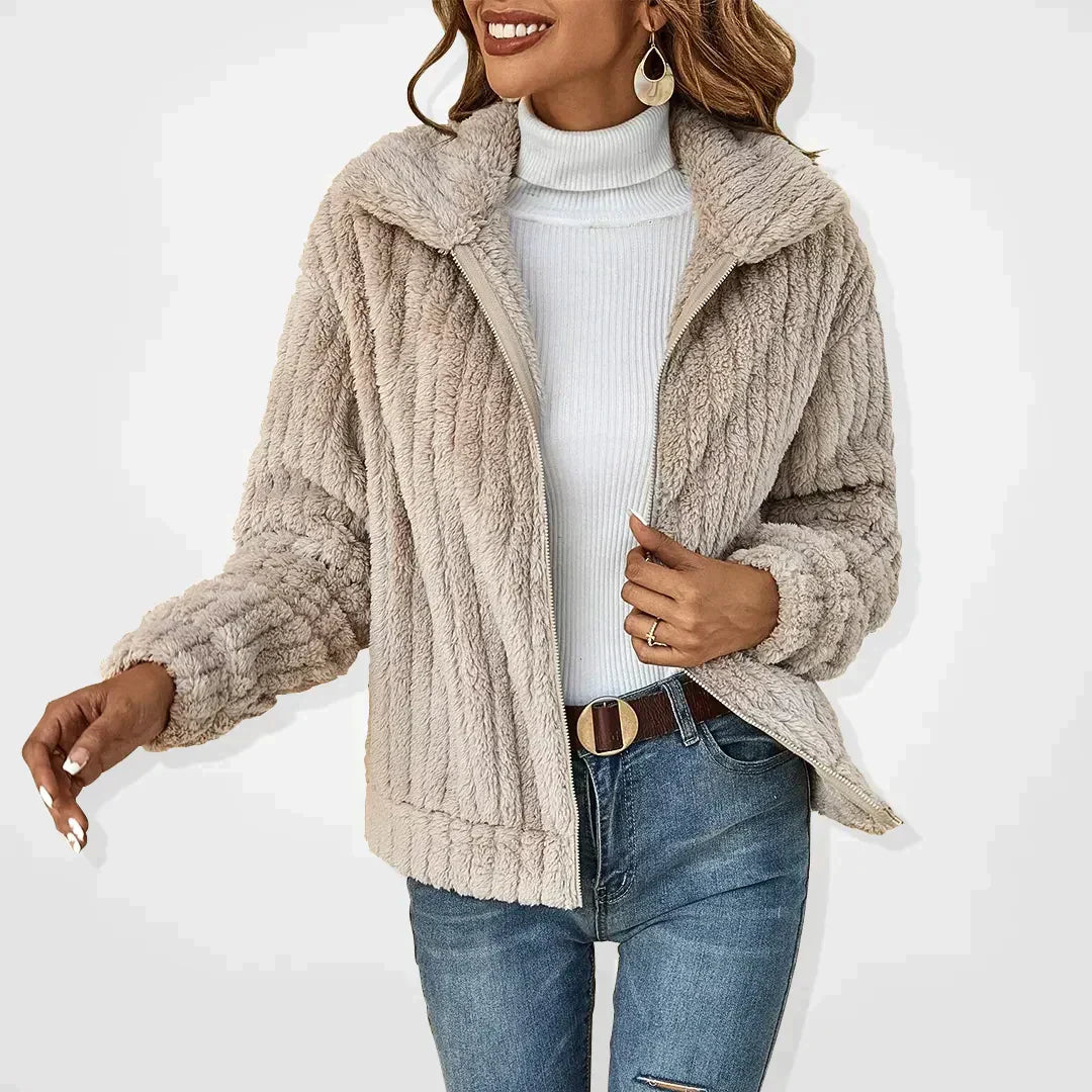 SVEVA | STYLISH PLUSH CARDIGAN