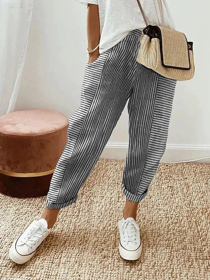 Erika | cotton striped Pant