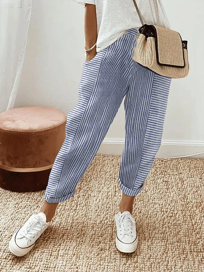 Erika | cotton striped Pant