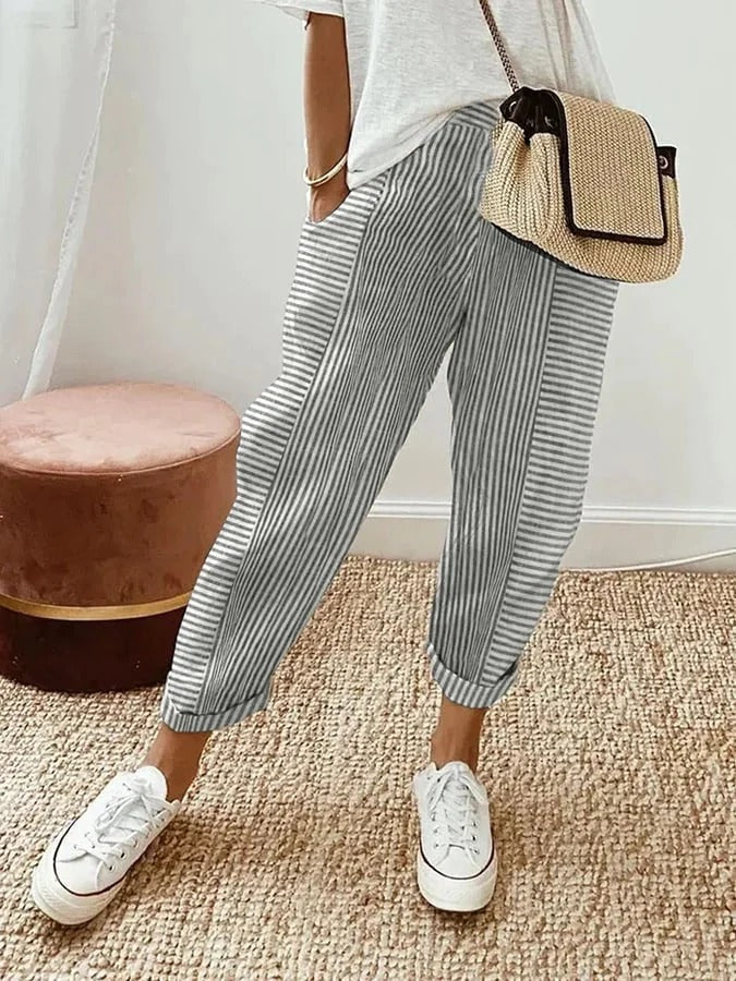 Erika | cotton striped Pant